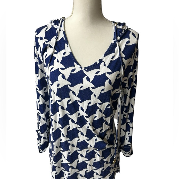 MACBETH COLLECTION by MARGRET JOSEPHS long sleeve swim cover up hoodie EUC - Picture 5 of 7